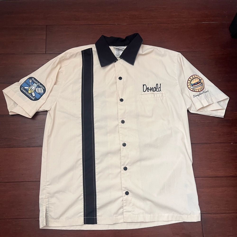 VINTAGE Disneyland Resort Donald Duck Bowling Shirt